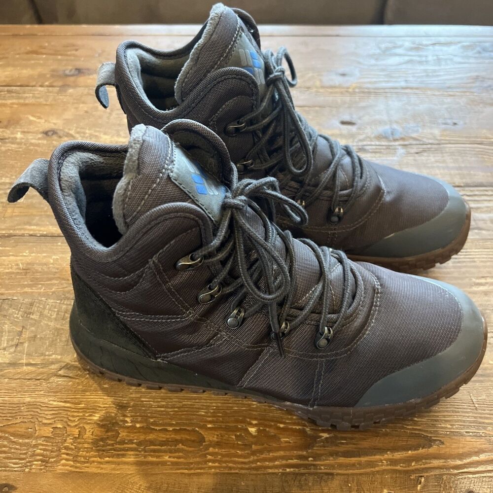 Columbia Mens Fairbanks Omni-Heat Waterproof Snow Boot Sz 9 Graphite Hiking Mid